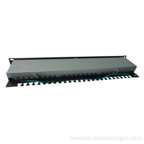 1U 24-Port Cat5e FTP Patch Panel, Krone IDC, Drawer Type